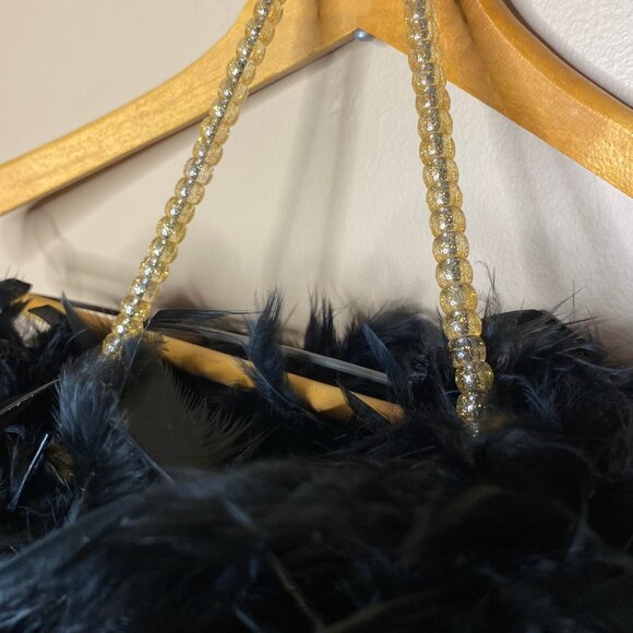 Whimsical Animal Print Feather Beaded Purse - An Eclectic Fashionista's Bag - Picture 5 of 5